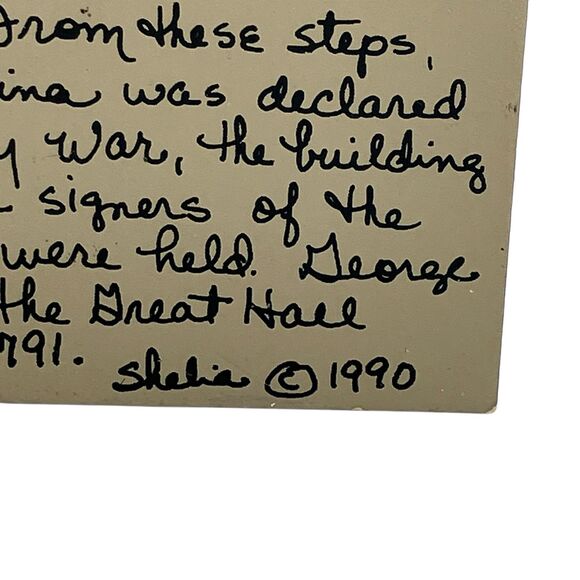 The Old Exchange Building Charleston South Carolina Signed Wood Shelf Sitter - Picture 12 of 14